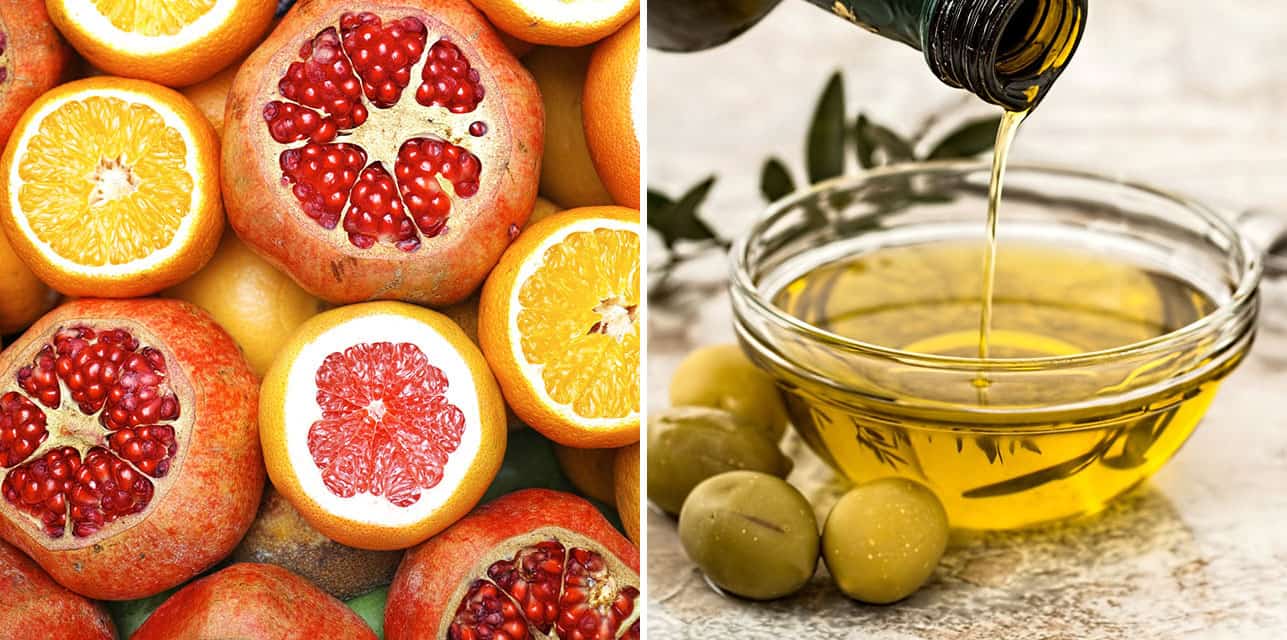 Jugos y aceite de oliva