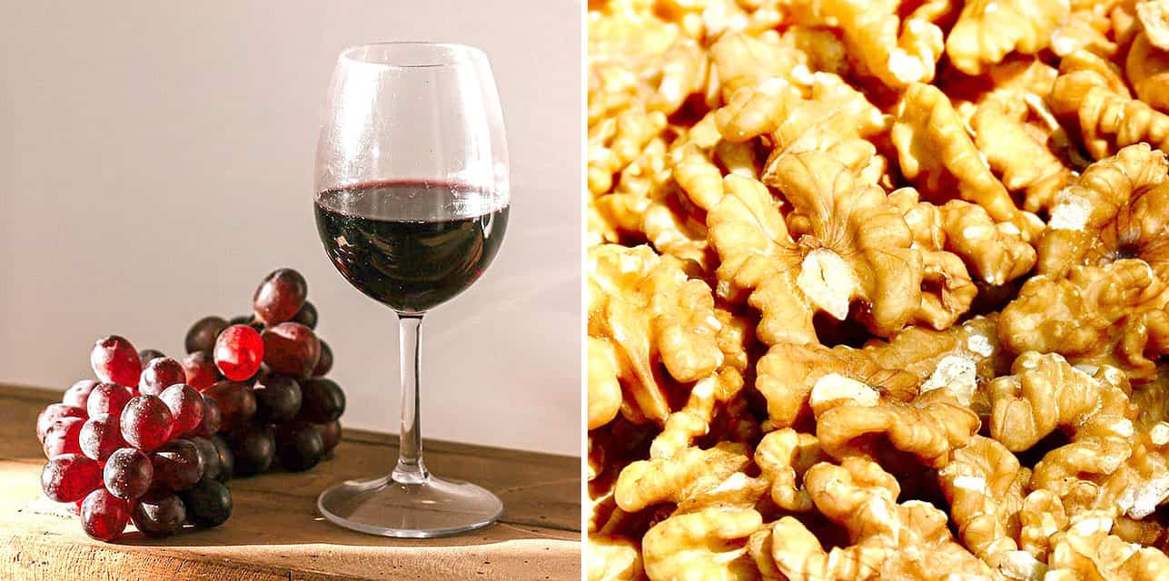 Vino y frutos secos de la Región de Cuyo