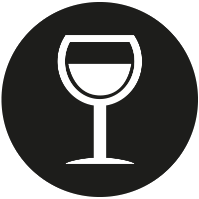 Símbolo de una copa de vino